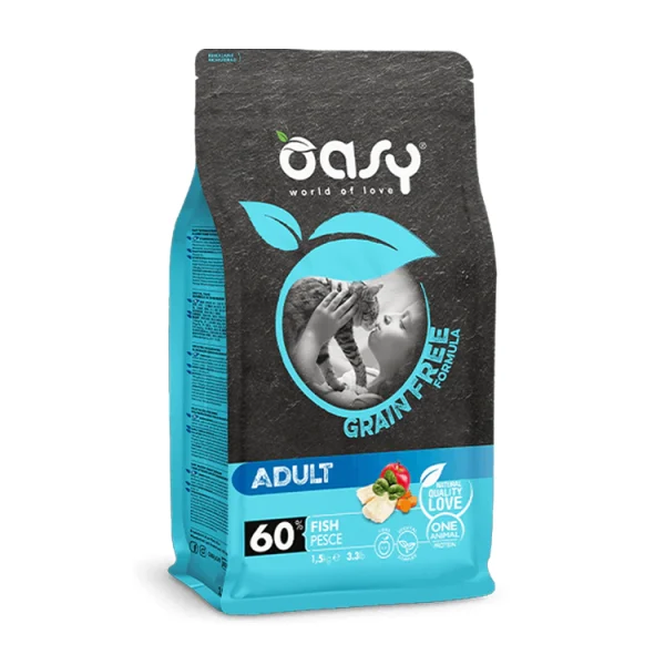 Oasy Cat Gf Adult Fish 1,5 Kg