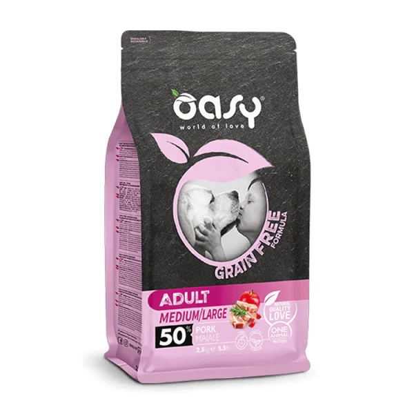 Oasy Gf Adult Medium/Large Pork 12 Kg