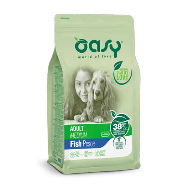 Oasy Lifestage Adult Medium Fish 12 Kg