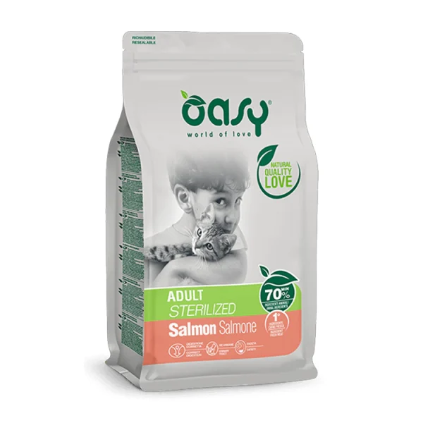 Oasy Lifestage Cat Sterilized Salmon 1,5 Kg