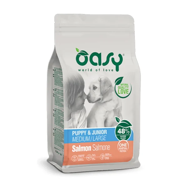 Oasy OAP Puppy & Junior Medium/Large Salmon 12 Kg